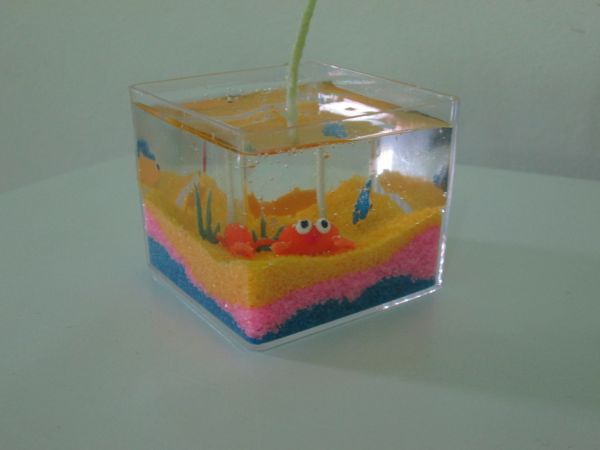 Vela gel caixinha de acrílico