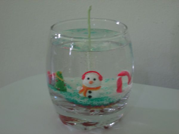 Vela aquario em gel